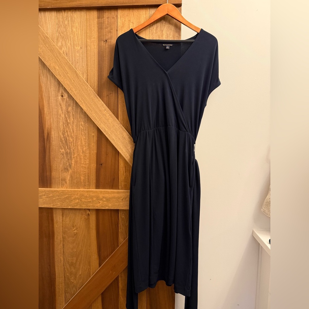 Brooks Brothers Navy Faux Wrap Dress